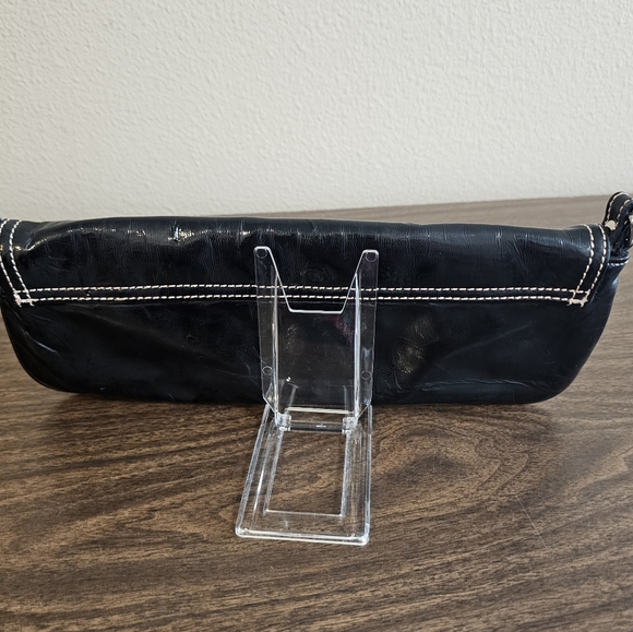 Vintage Black Patent Leather Clutch - Picture 2 of 3